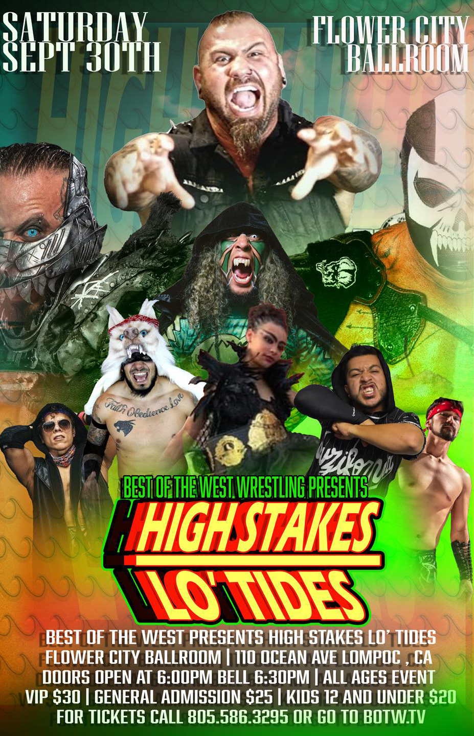BotW Presents: High Stakes Lo' Tides - Lompoc, CA 9/30/2023